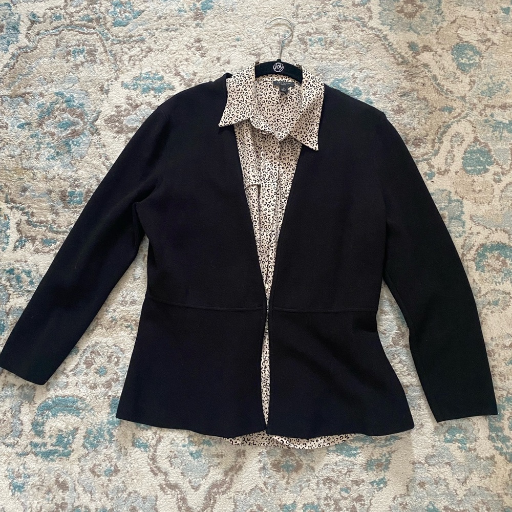 Women's Ann Taylor Factory Black Sweater Jacket